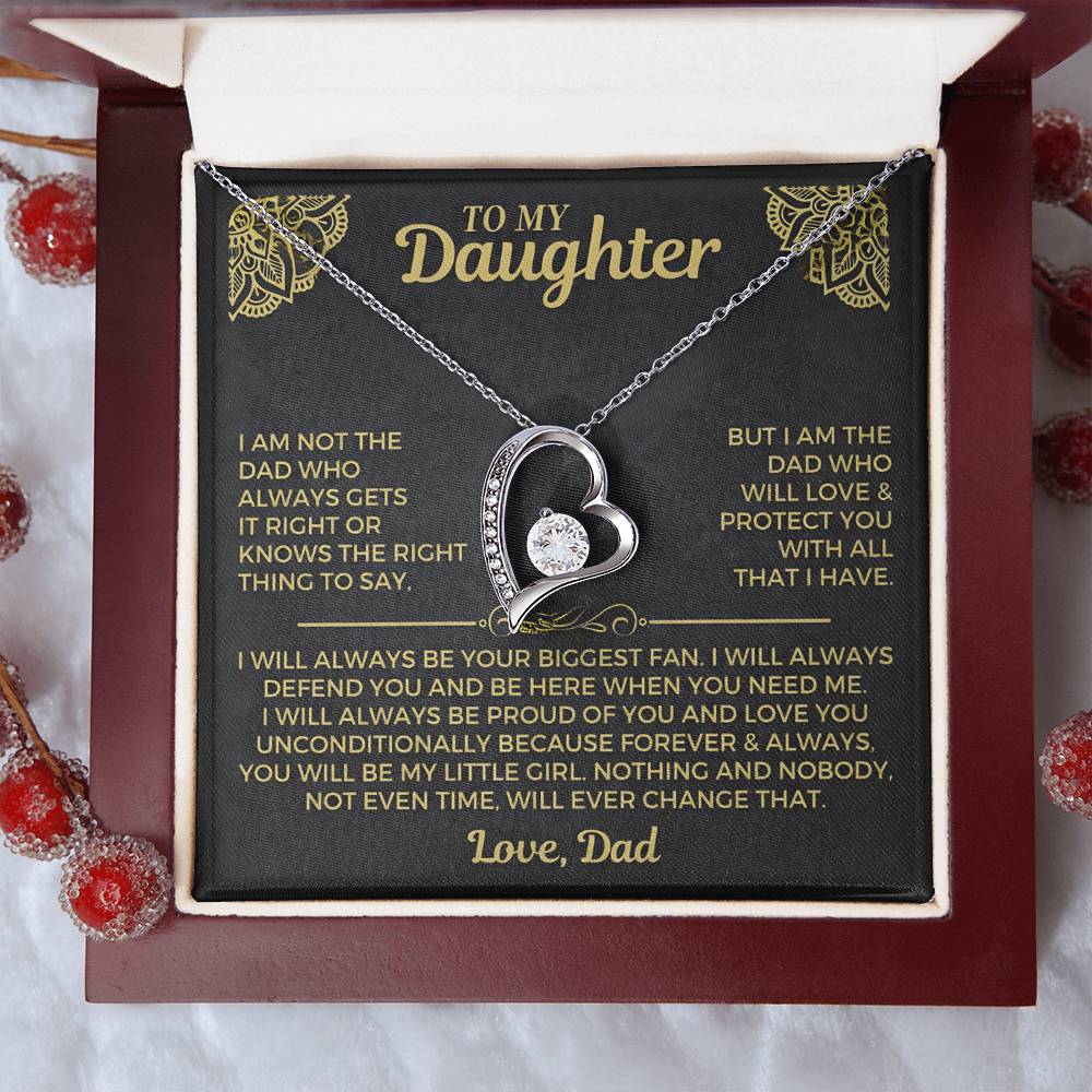 You Will Always Be My Little Girl - Necklace For Daughter From Dad Forever Love Necklace