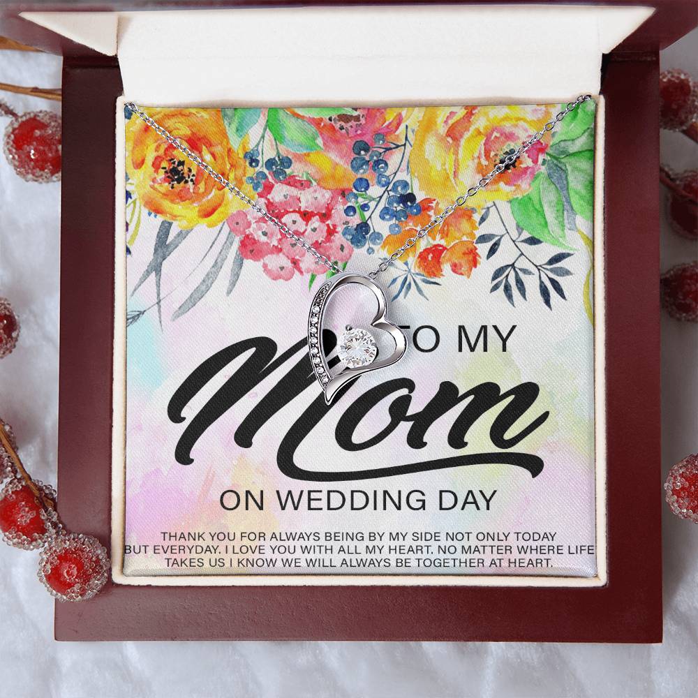 Necklace For Mom On Wedding Daymom On Wedding Day Jewelry To My Mom Necklace Wedding Necklace For Mom Mother Of The Groom Bride Forever Love Necklace