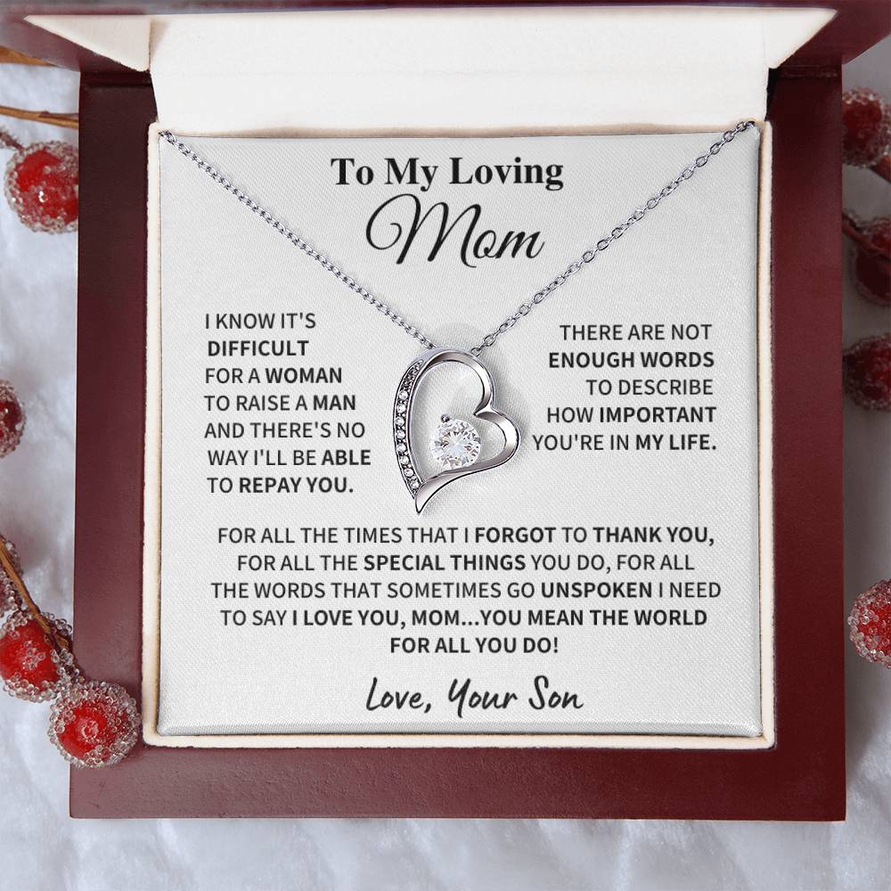 Loving Mom Gift Forever Love Necklace