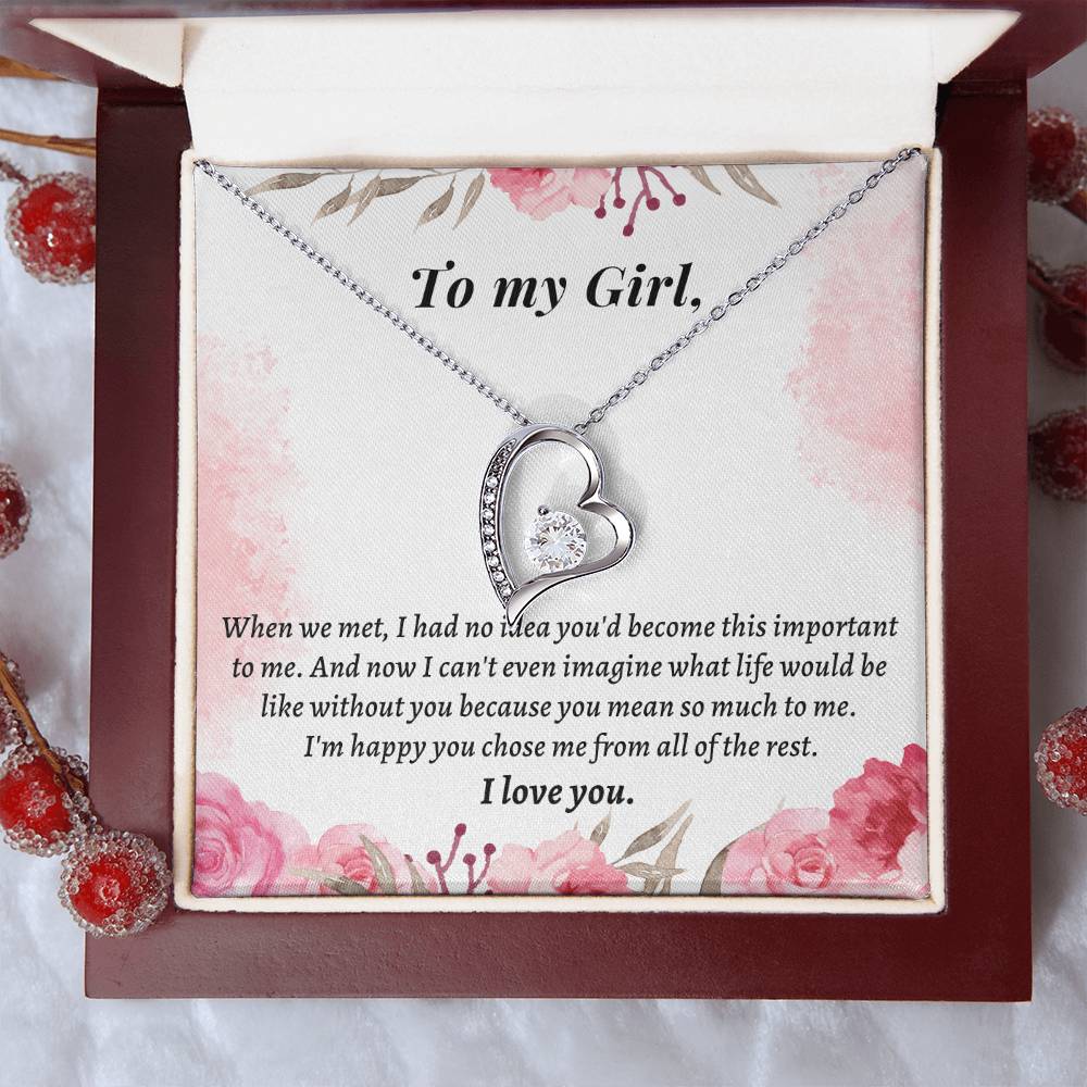 Valentine's Gift For Girlfriend I Can't Even Imagine What Life Would Be Like Without You Forever Love Necklace