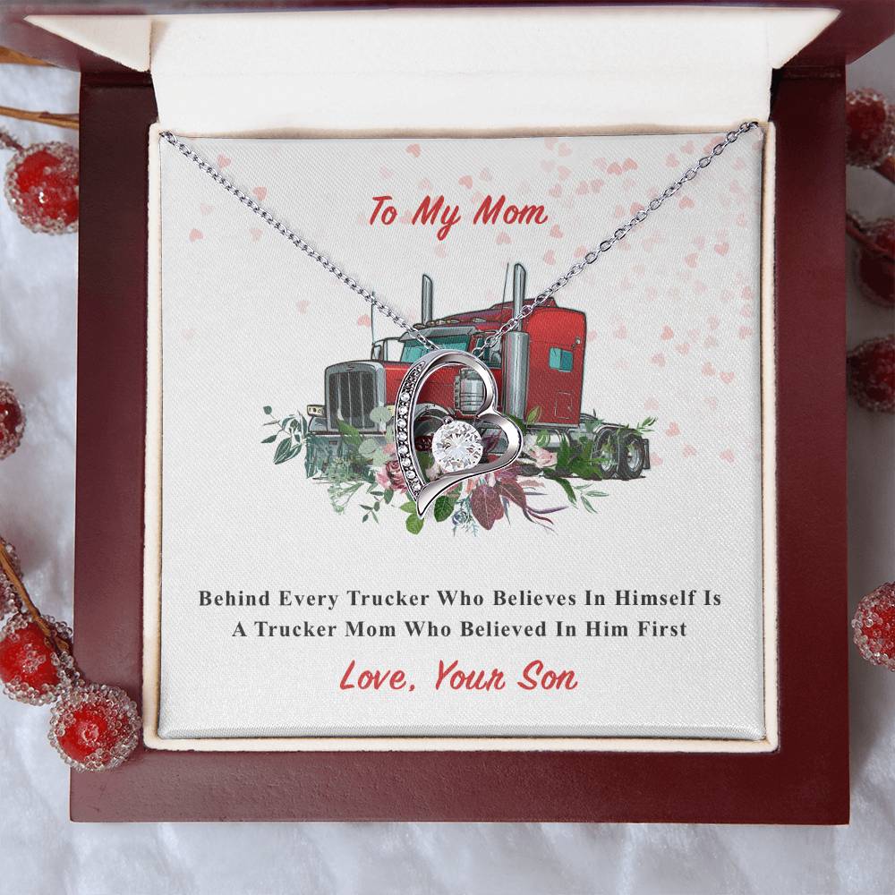 To Trucker's Mom Forever Love Necklace