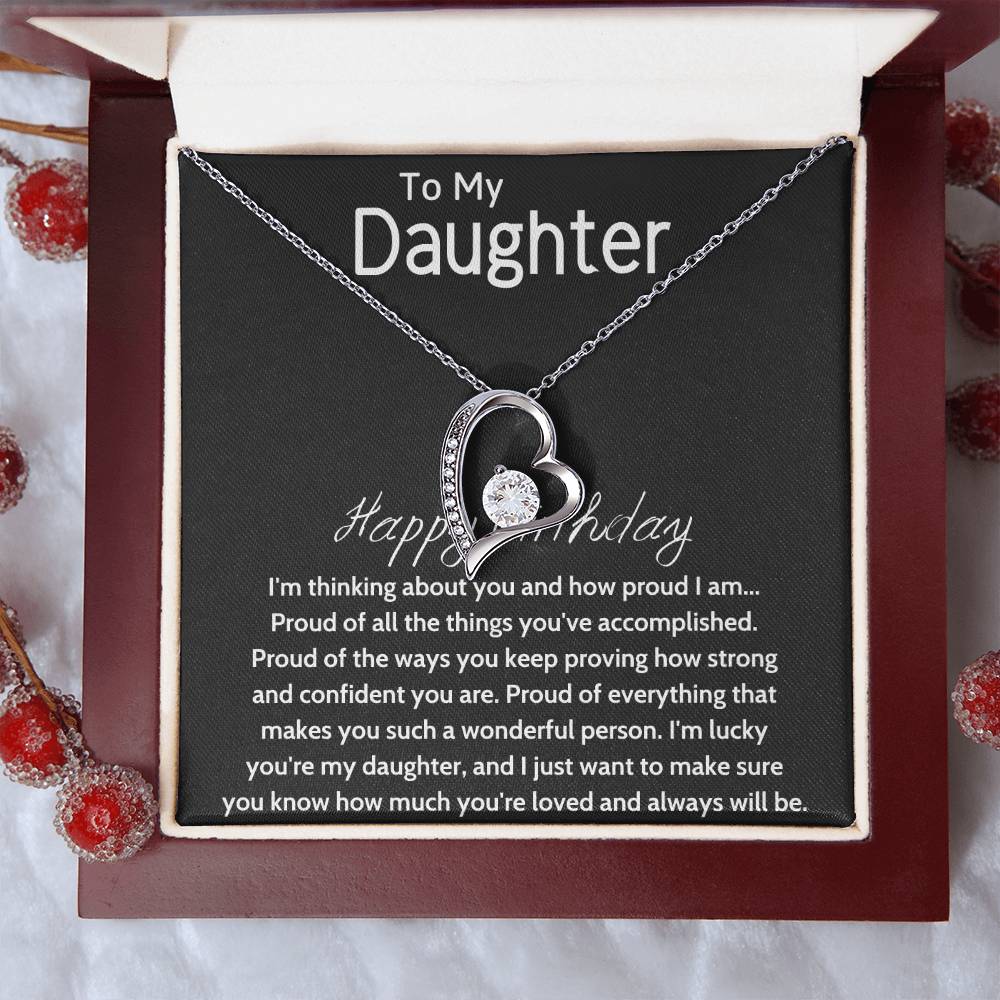 To My Daughter Beautiful Chapters Forever Love Necklace Daughter Necklace Gift For Daughter Xmas Christmas Daughter Gift From Mom 5 Forever Love Necklace
