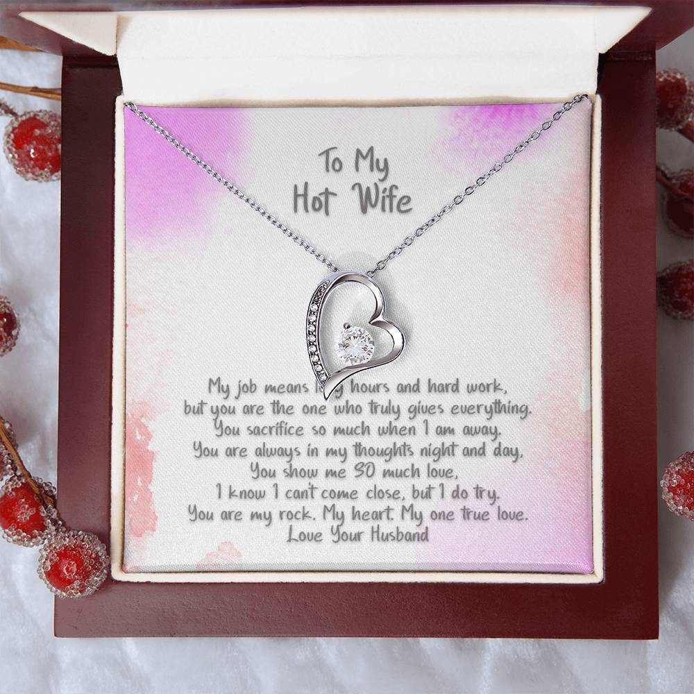 My Hot Wife You Show Me Love From Husband Heart Necklace Forever Love Necklace