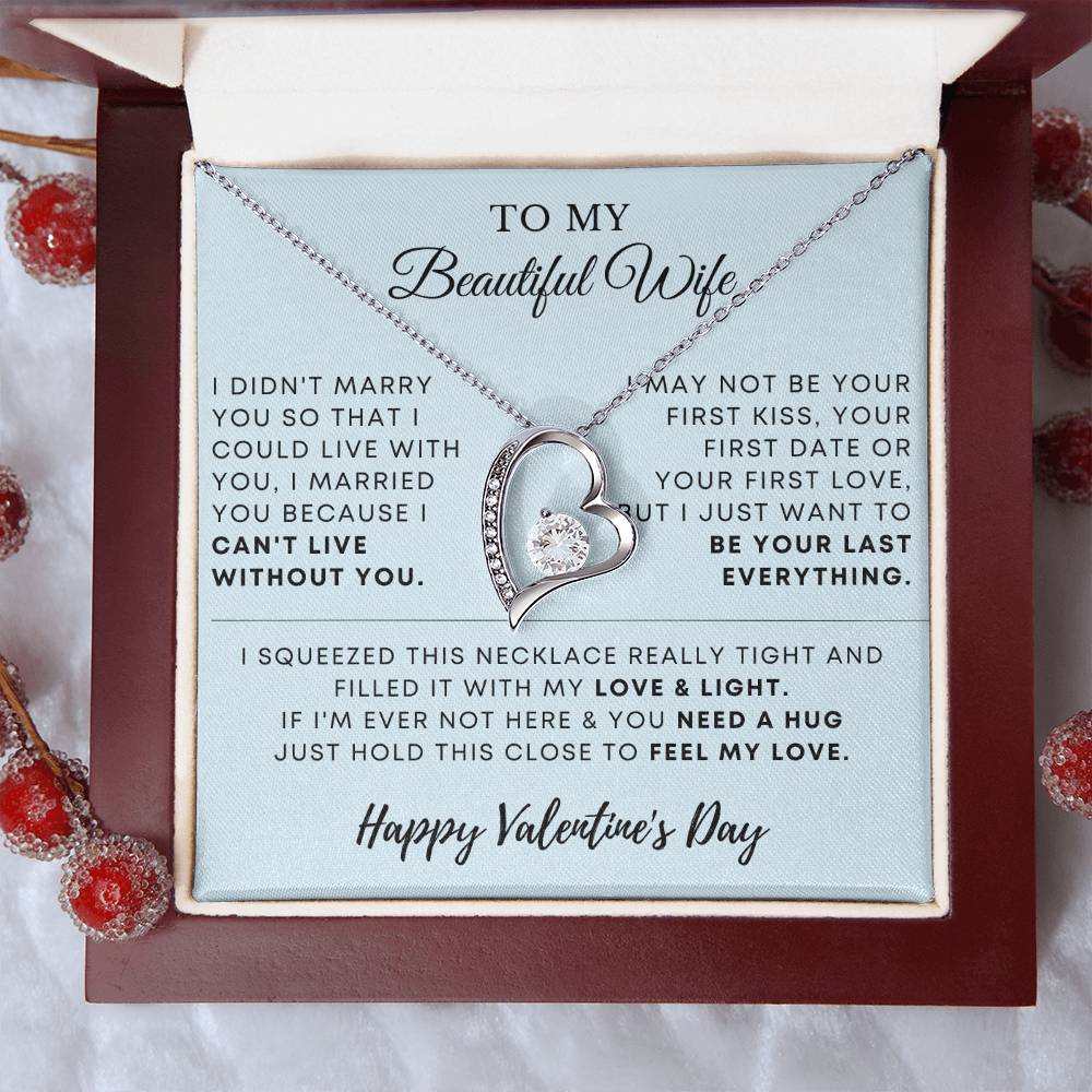 To My Beautiful Wife 1 Forever Love Necklace