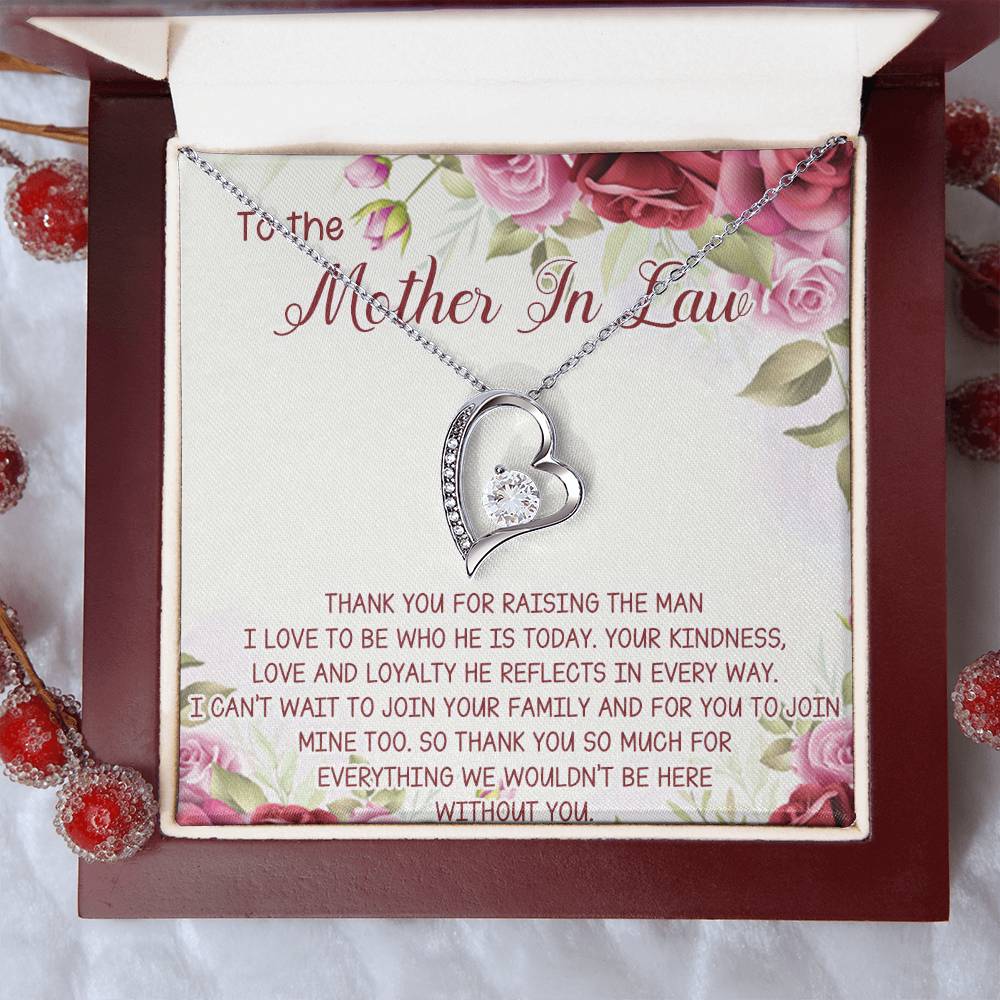 Mother In Law Necklace Mother Of The Groom Jewelry Box Gift Mother In Law Wedding Gift Mother In Law Forever Love Necklace Wedding Forever Love Necklace