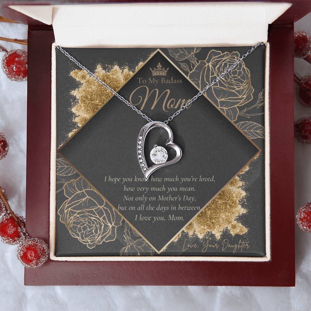 To My Badass Mom Necklace Badass Mom Gift Mother’s Day Gift Birthday Gift Forever Love Necklace