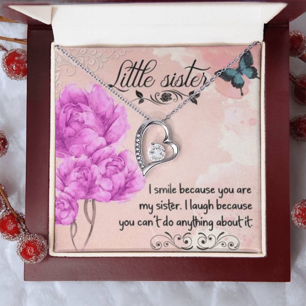 To My Little Sister Necklace Forever Love Necklace