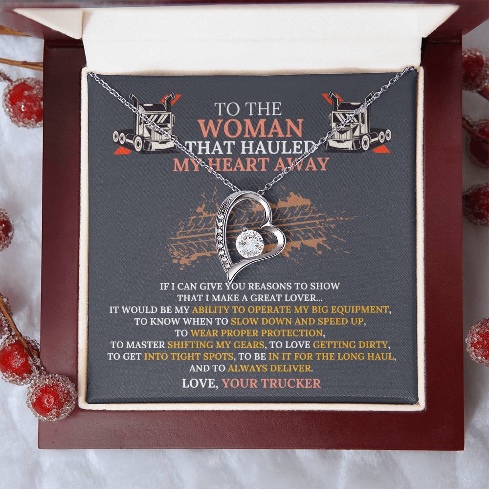 Why Truckers Are Great Lovers Necklace Gift... Forever Love Necklace