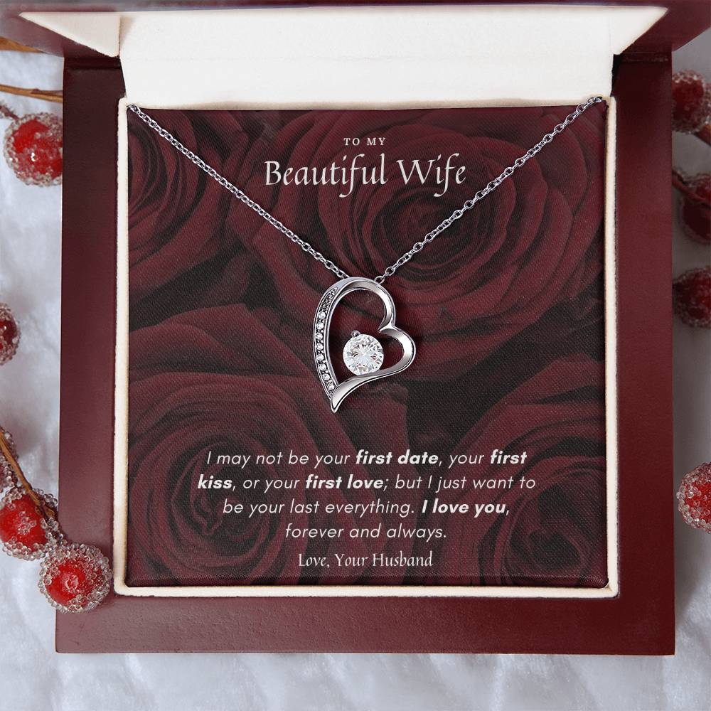 To My Beautiful Wife Best Gift For Wife Forever Love Necklace