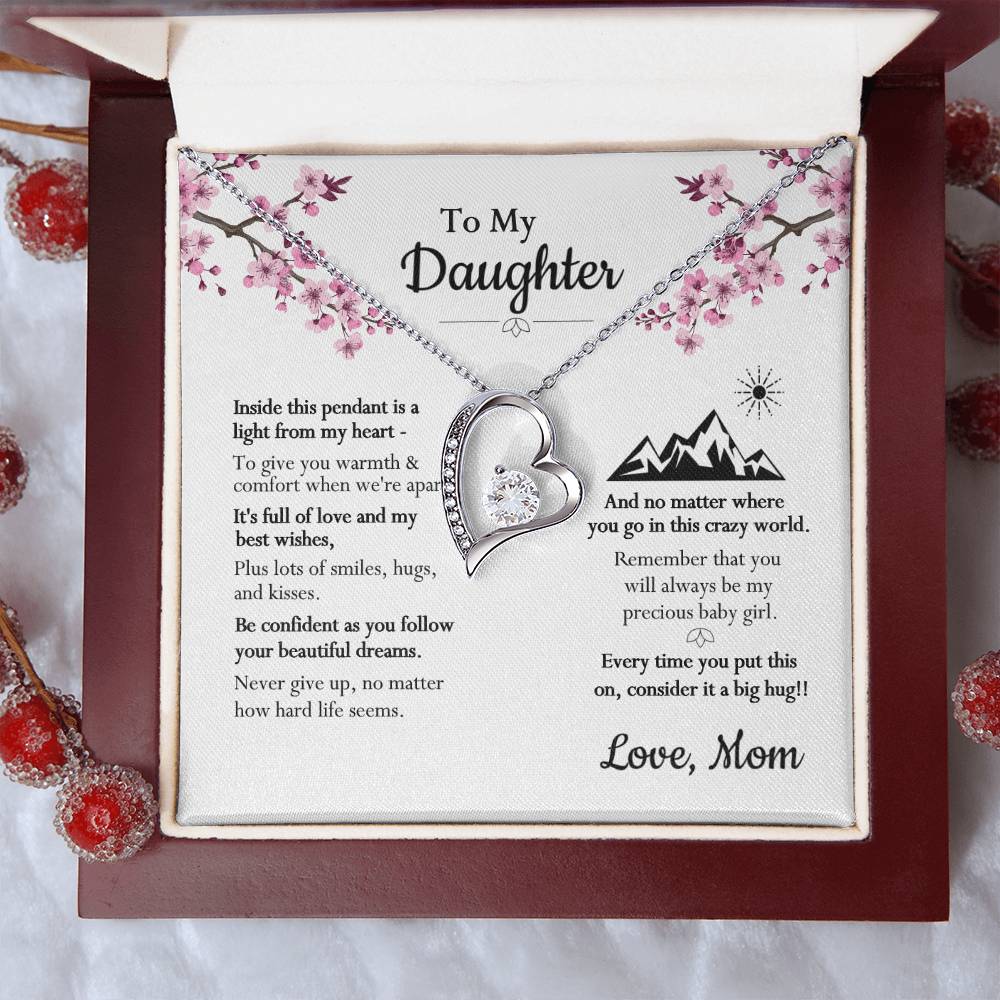 To My Daughter Never Give Up Necklace Wmessage Card 1 Forever Love Necklace