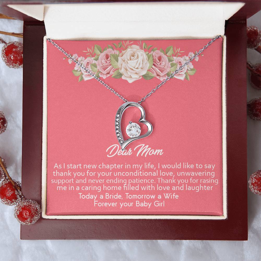 Mother Of The Bride Gift From Daughter Forever Love Necklace