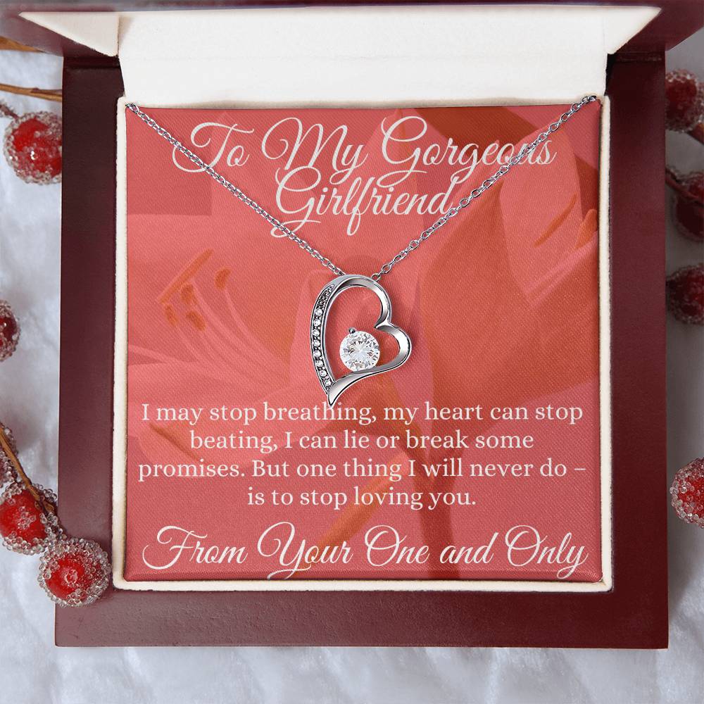 To My Gorgeous Girlfriend Just Because I Love You Forever Love Necklace