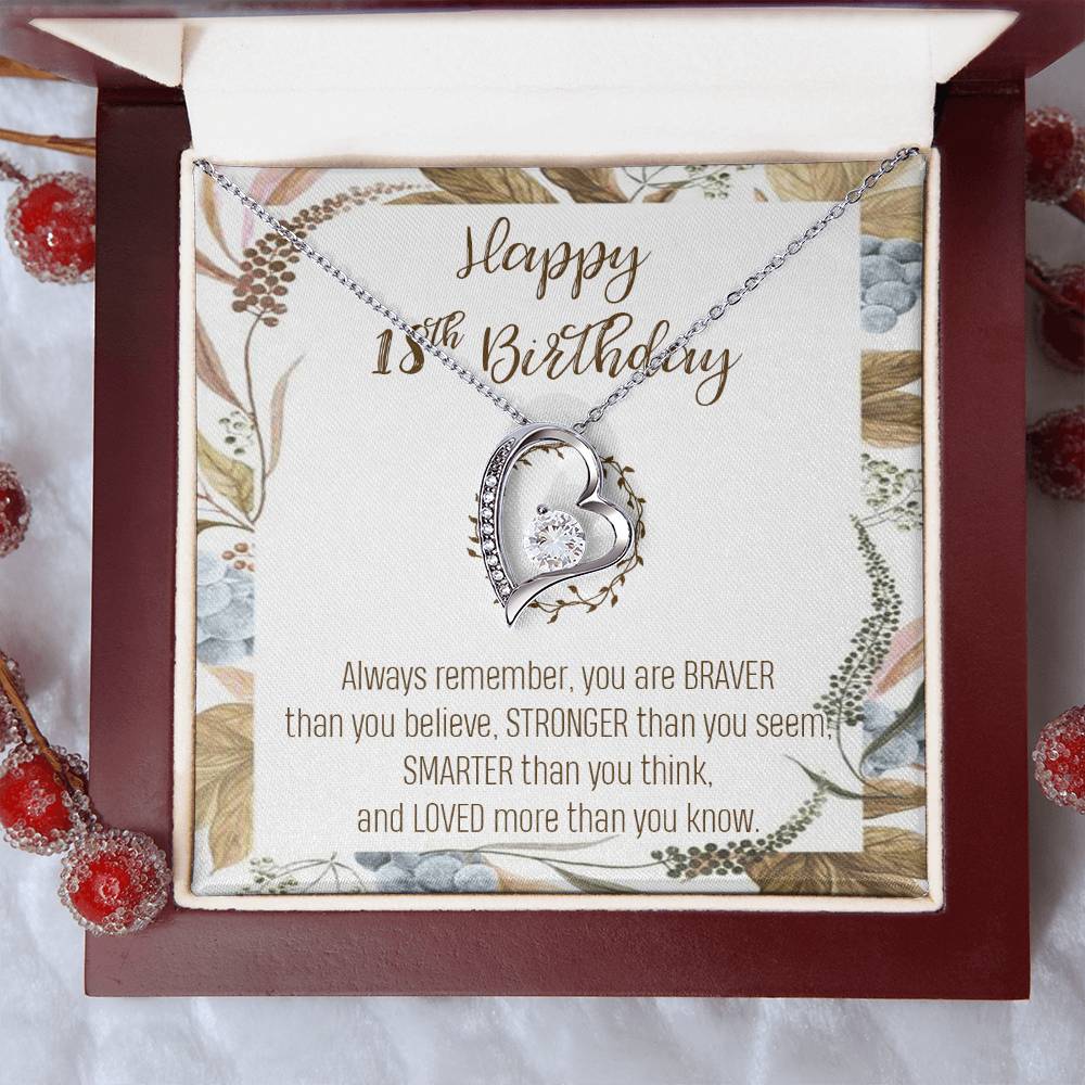 18Th Birthday Necklace Women September Birthday Necklace Customize Birthday Forever Love Necklace 18 Year Old Custom Birthday Necklace Forever Love Necklace