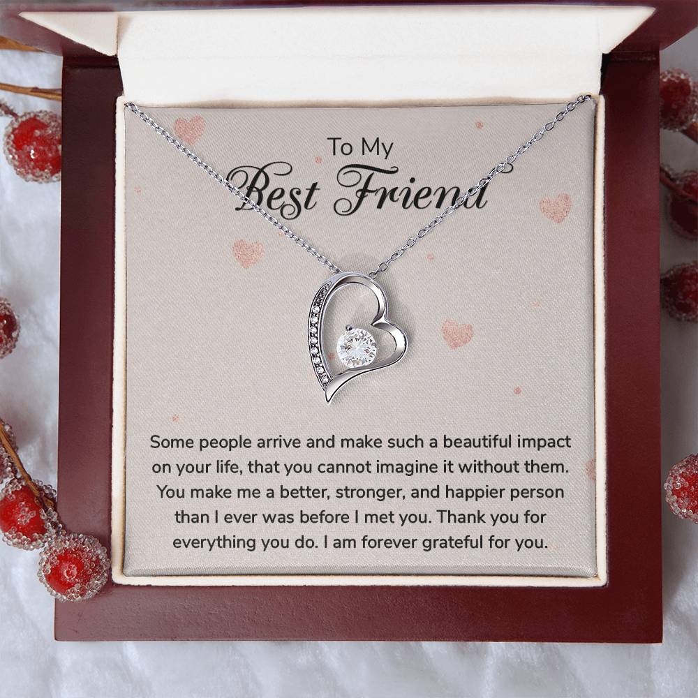 Best Friend Gift Best Friend Necklace Best Friend Distance Gifts Best Friend Birthday Gift To My Best Friend Hearts Necklace Forever Love Necklace