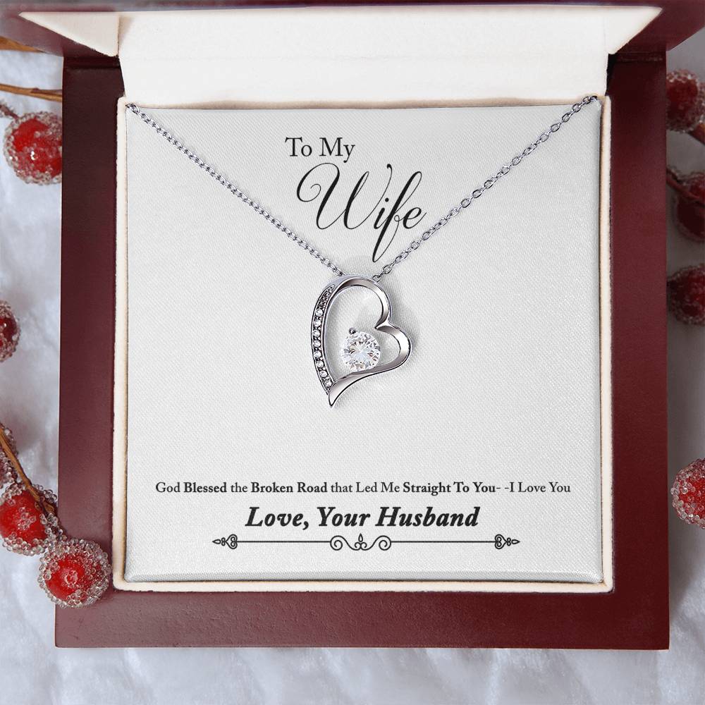 Wife Beside You Gift For Wife Wife Gift Card For Wife Wife Birthday Husband To Wife Gift Anniversary Gift For Forever Love Necklace