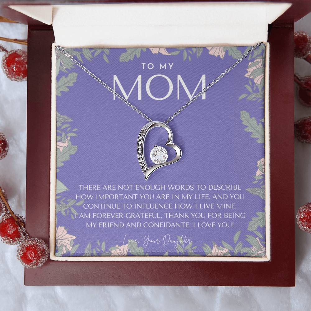 To My Mom Necklace Mom Gift Mother’s Day Gift Birthday Gift For Mom Gift From Daughter For Mom Necklace For Mom Gift For Forever Love Necklace