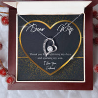 Anniversary Gift For Wife To My Wife Necklace Present For Wife Marriage Gifts Gift Ideas For Wife Wife Heart Necklace Birthday Forever Love Necklace