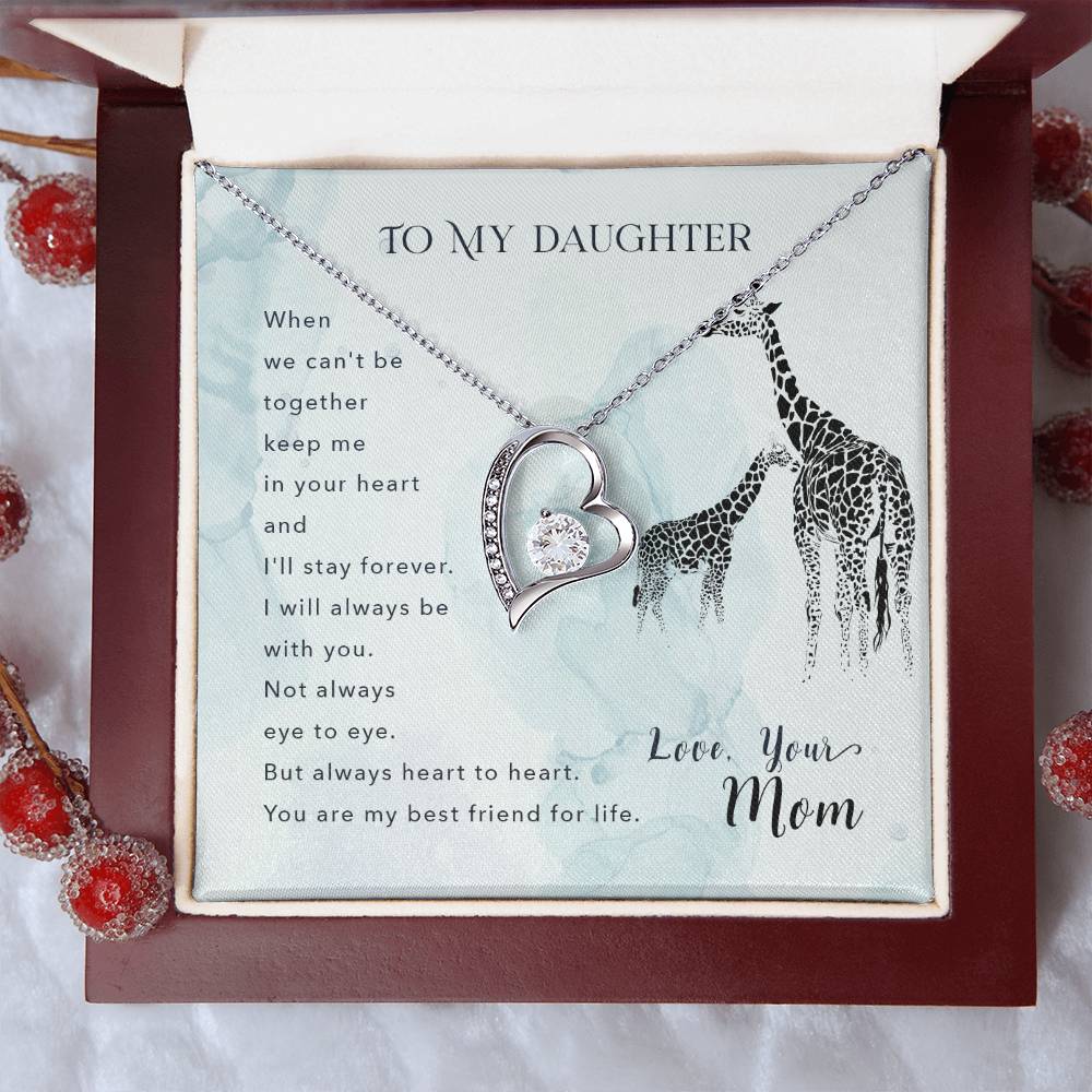 To My Daughter Beautiful Chapters Forever Love Necklace Daughter Necklace Gift For Daughter Xmas Christmas Daughter Gift From Mom 2 Forever Love Necklace
