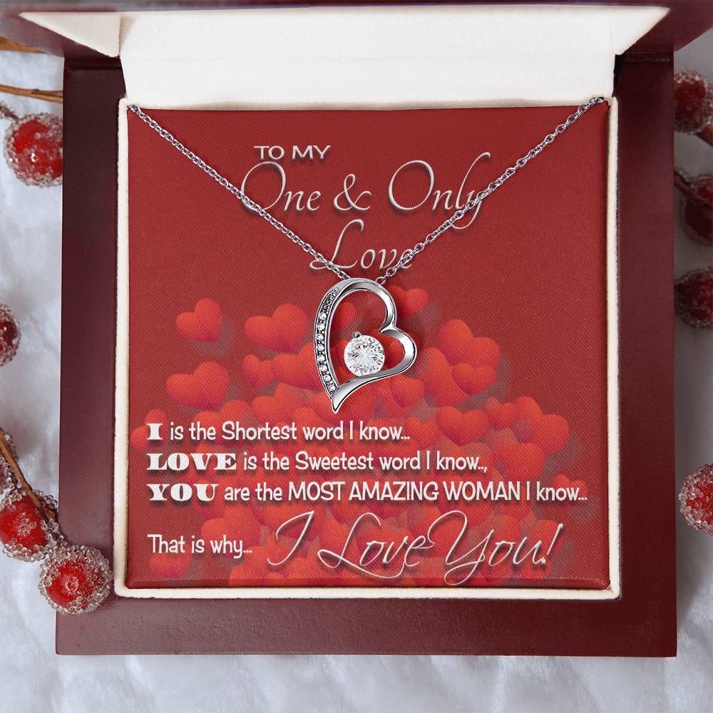 To My One And Only Love Necklace Forever Love Necklace