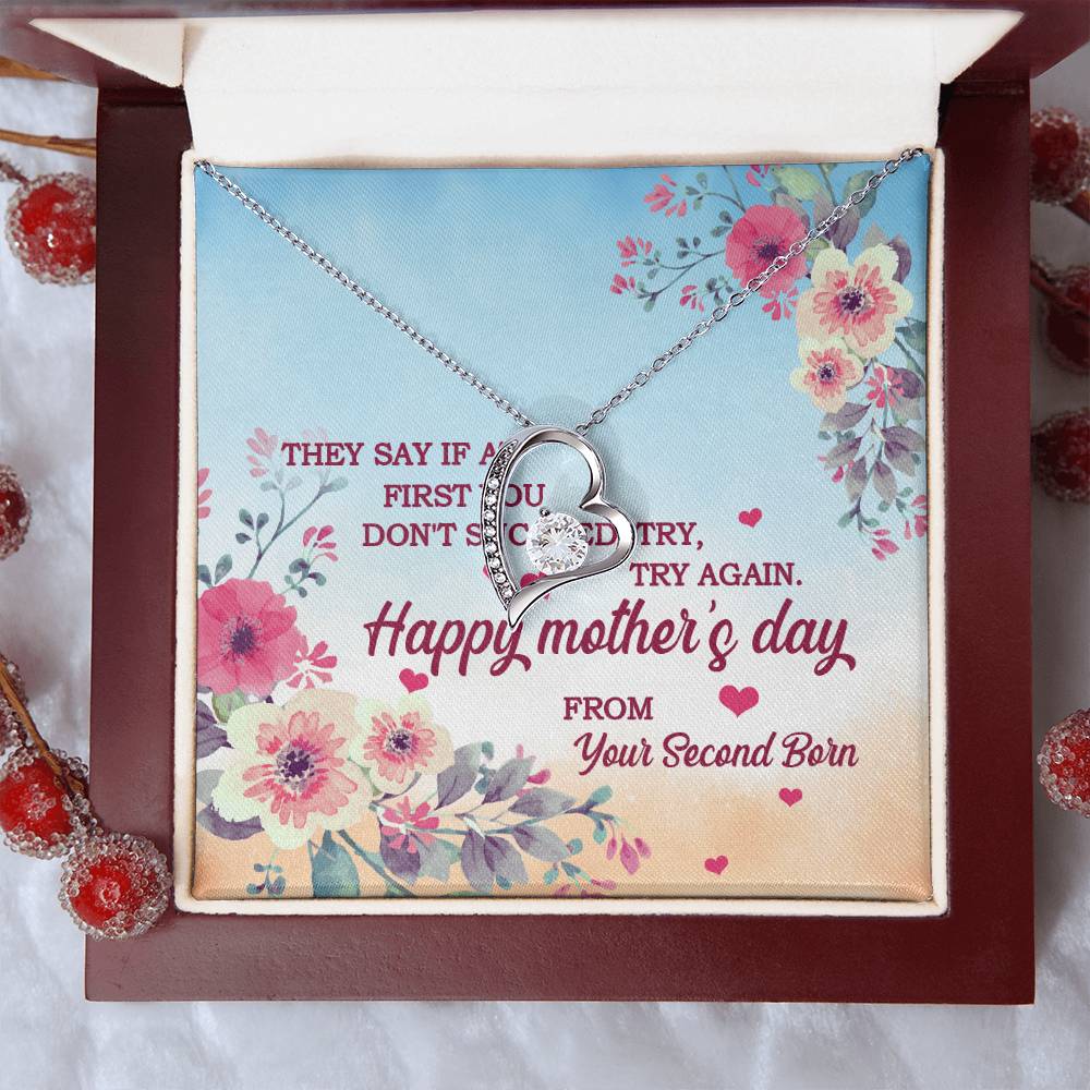 Happy Mother's Day Necklace From Second Born Forever Love Necklace