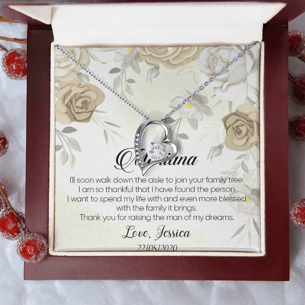 Customize Mother Of The Groom Gift Mother Of The Bride Necklace Gift Mother In Law Necklace Gift Wedding Gift 1 Forever Love Necklace