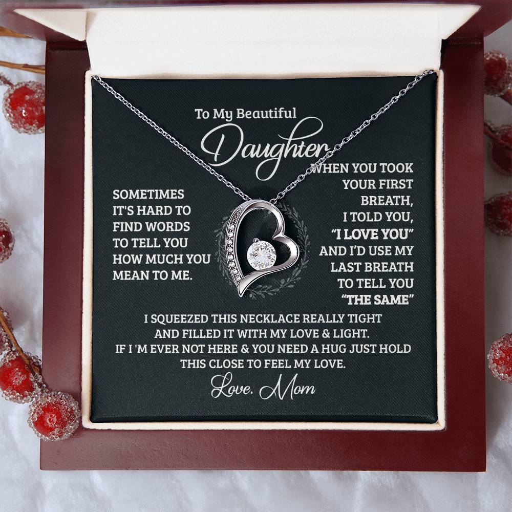 Gift For Daughter From Mom Someday When Pages Of My Life Ends Daughter Forever Love Necklace