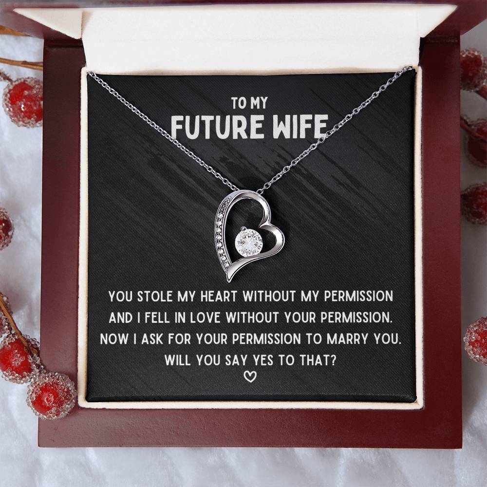 To My Future Wife Will You Say Yes Necklace 1 Forever Love Necklace