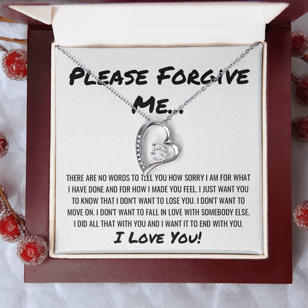 Forgive Me Apology Necklace Forever Love Necklace