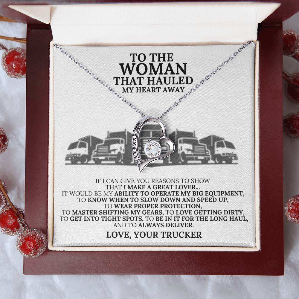 Trucker Reason That He Makes A Great Lover Necklace Gift 1 Forever Love Necklace
