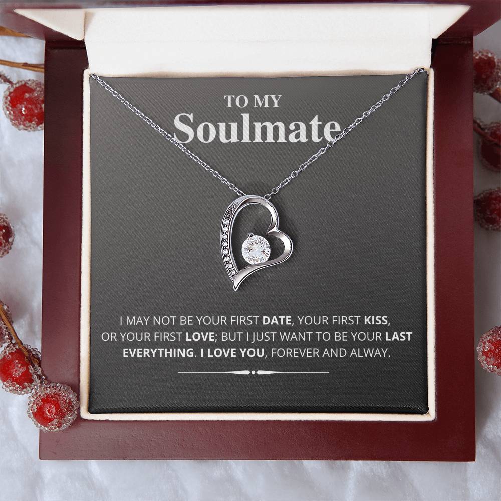 To My Soulmate Gift Dancing Wishbone Necklace Gift From Husband Anniversary Gift For Wife Forever Love Necklace