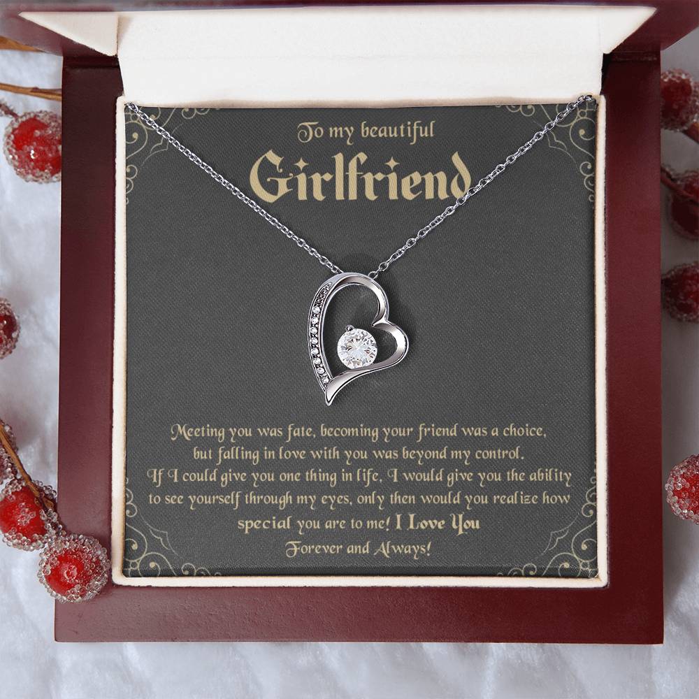 To My Beautiful Girlfriend Necklace Forever Love Necklace