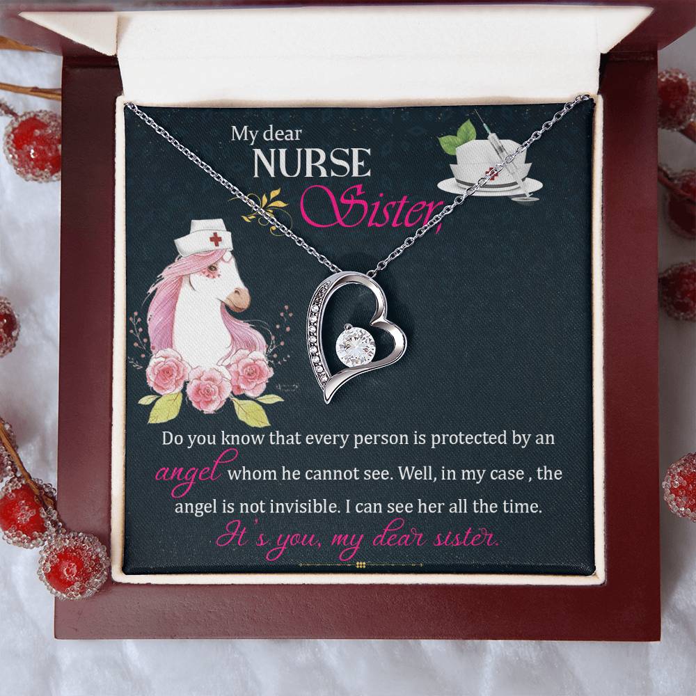 My Dear Nurse Sister The Angel Is Not Invisible Forever Love Necklace
