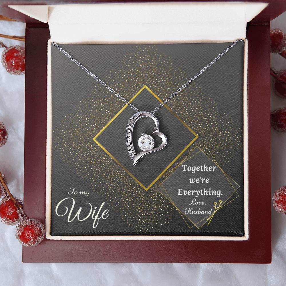 Forever Love Necklace Luxury Gold & Together We're Collection Gift For Wife From Husband 1 Forever Love Necklace