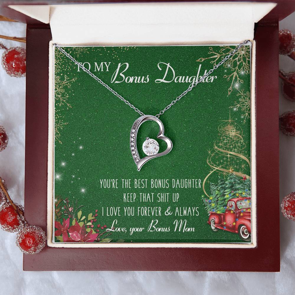 To My Bonus Daughter Christmas Gift Bonus Daughter Step Daughter Gift Bonus Daughter Necklace Daughters Birthday Unique Grown Up Forever Love Necklace