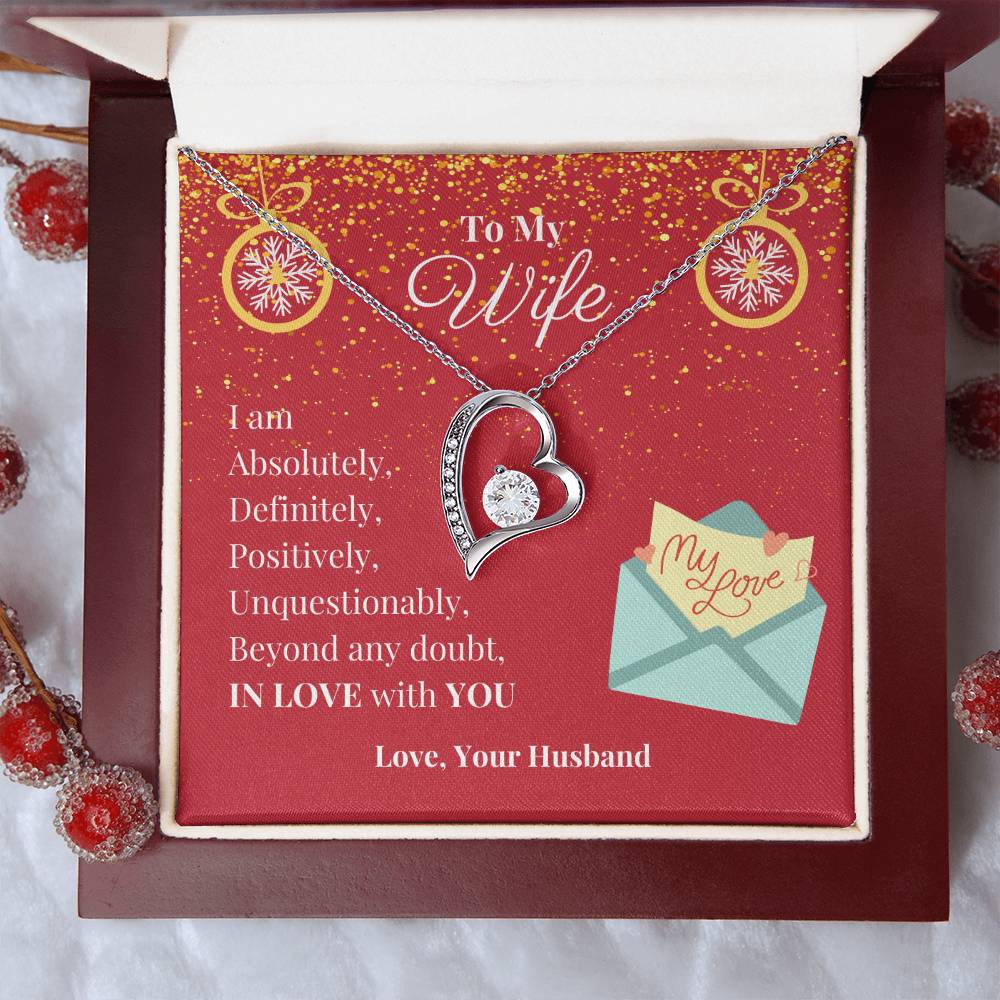 To My Wife - Absolutely In Love - Necklace Forever Love Necklace