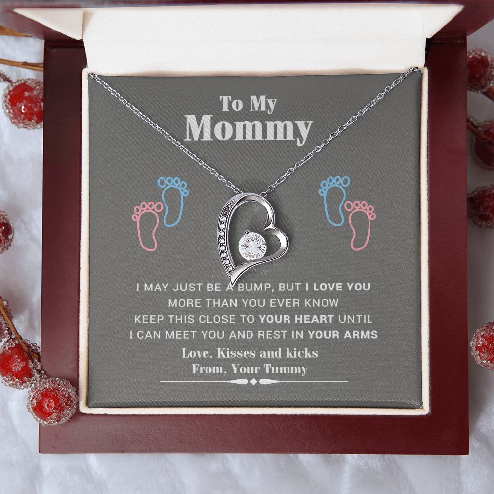 Mummy To Be Necklace Gift New Mum Gift To My Mummy Gift From Unborn Baby New Mom Gift From Husband Baby Bump Gift New Mommy Gift Idea Forever Love Necklace