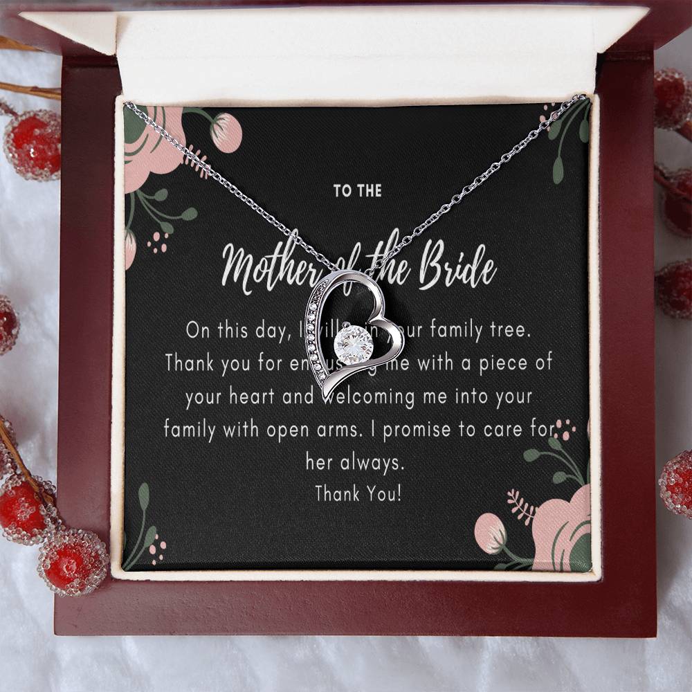 Mother Of The Bride Gift From Groom Mother In Law Wedding Gift From Groom Wedding Gift For Mother In Law From Groom Wedding Forever Love Necklace