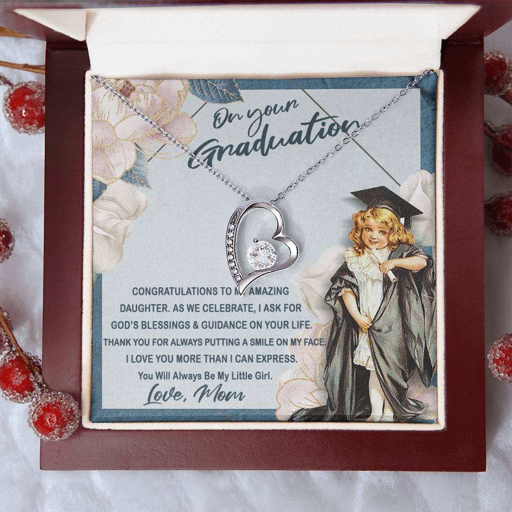 To My Graduation Daughter Gift For Daughter From Mom On Your Graduation Love Mom Daughter Necklace Forever Love Necklace