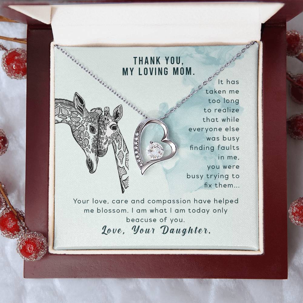 To My Mom Mother Necklace Gift For Mother Xmas Christmas Customize Gift To My Mom 5 1 Forever Love Necklace