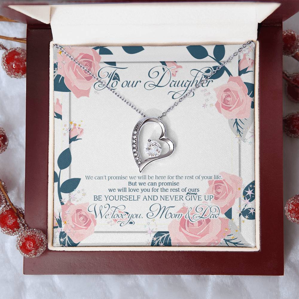Our Daughter Wedding Gift Daughter Necklace From Mom Daughter Necklace Customize Daughter Necklace Birthday Gift For Daughter Forever Love Necklace