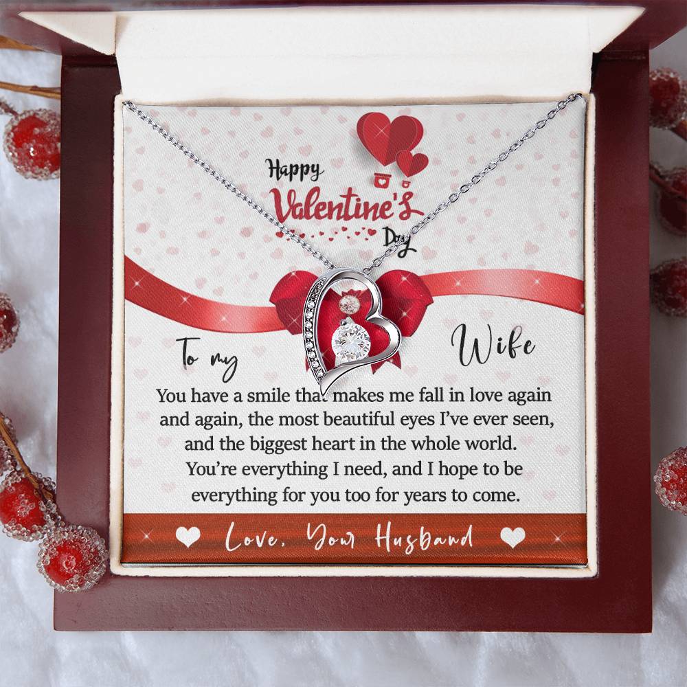 To My Wife - I Love You 1 Forever Love Necklace