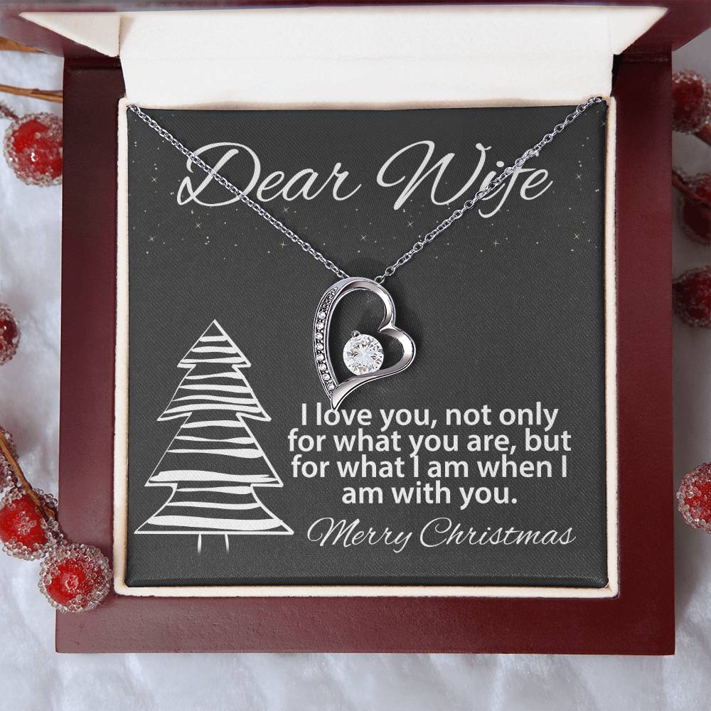 Merry Christmas Necklace Forever Love Necklace