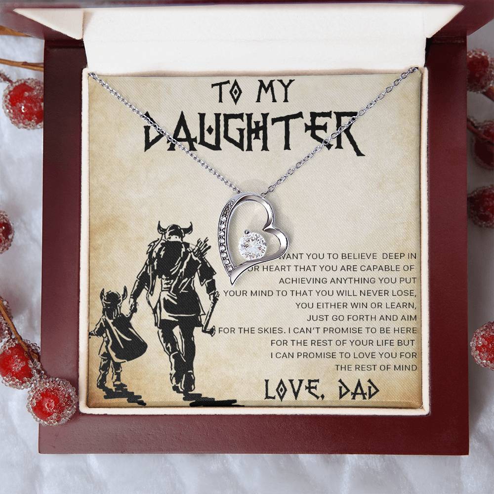 To My Daughter Gift For Daughter From Dad Daughter Necklace Viking Style Necklace To My Daughter Necklace Gift Necklace Daughters Name Forever Love Necklace