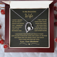 To My Beautiful Wife - I Can'T Live Without You - Wife Gift Set Forever Love Necklace