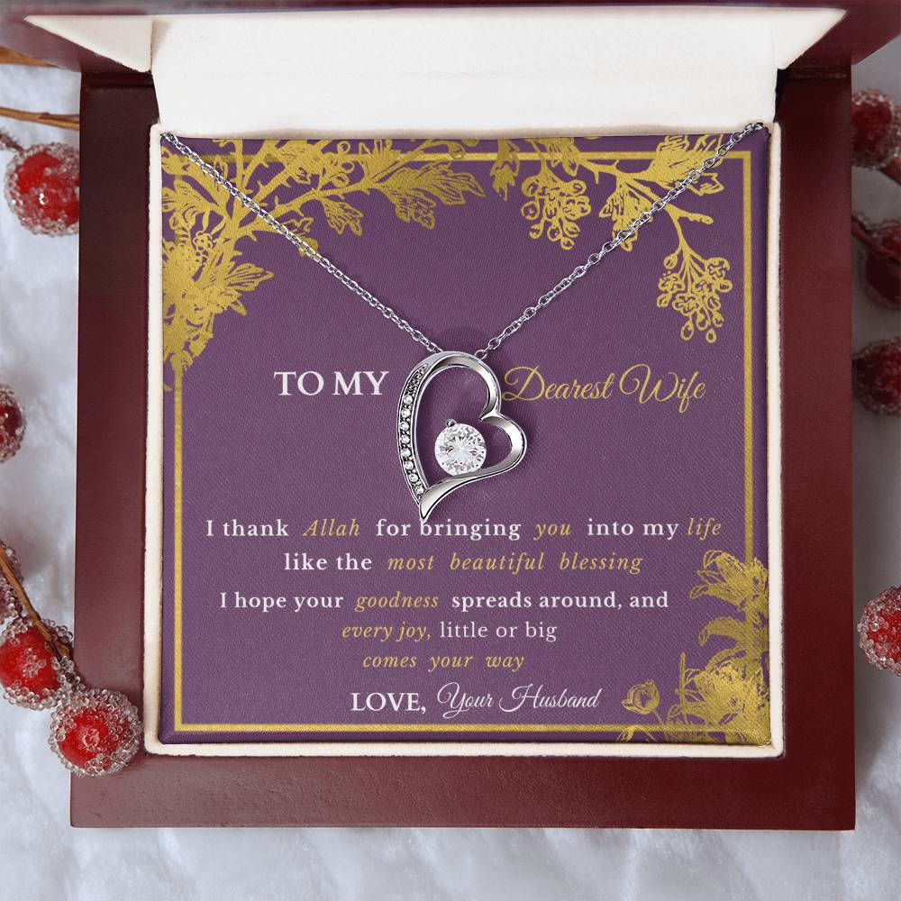 Exquisite Eid Gift To Wife- Forever Love Necklace - Gift From Allah Forever Love Necklace