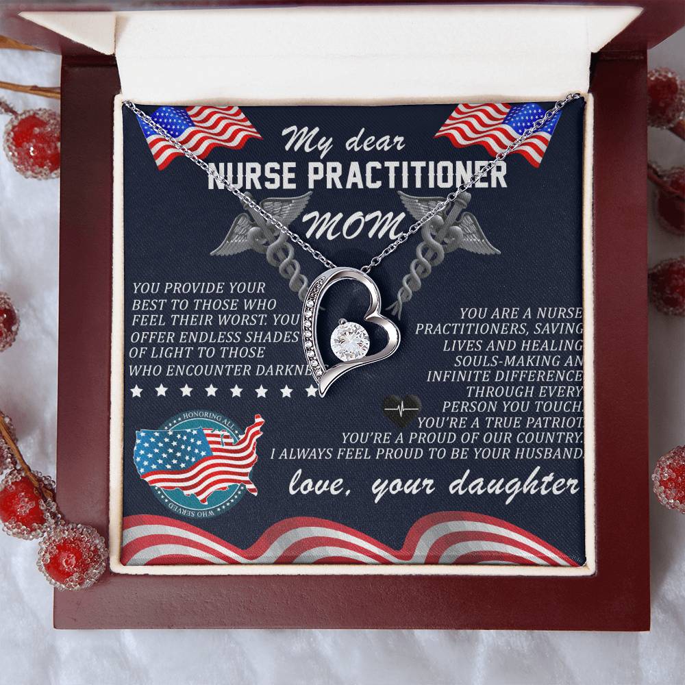 To My Beautiful Mom! Love Your Daughter. Forever Love Necklace