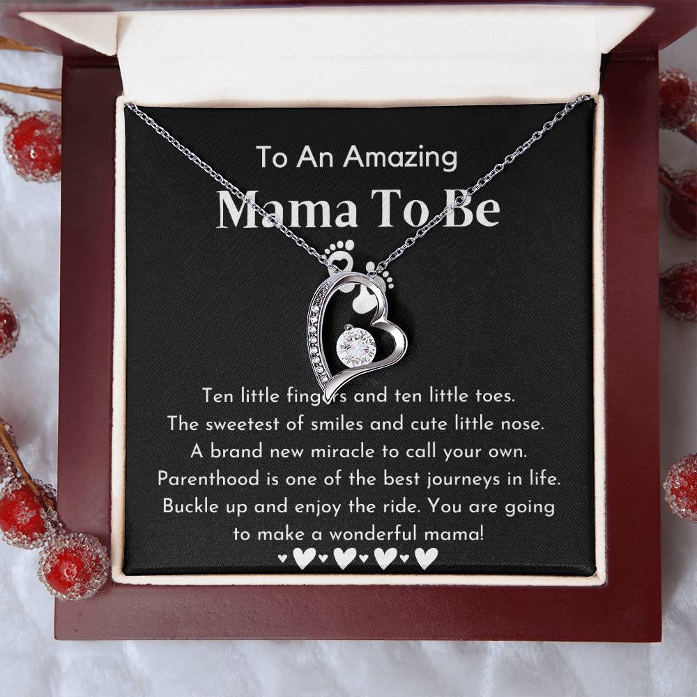 To An Amazing Mama To Be Pregnancy Gift For Friend Gift For First Time Mom Pregnancy Gift For Best Friend Gift For Mom To Be Necklace Forever Love Necklace