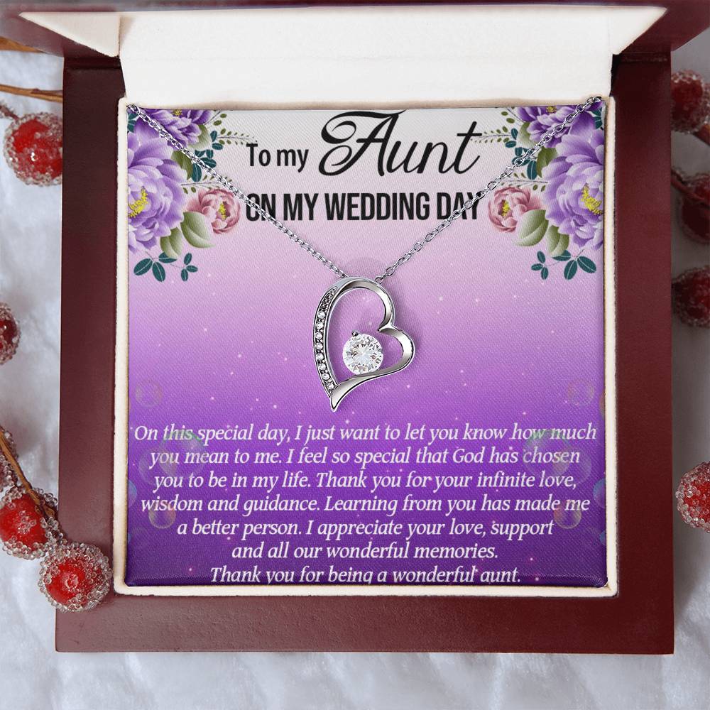Aunt Of The Bride Gift Aunt Wedding Gift Aunt Of The Bride Forever Love Necklacewedding Gift For Aunt Aunt Necklace Gift Thank You Forever Love Necklace