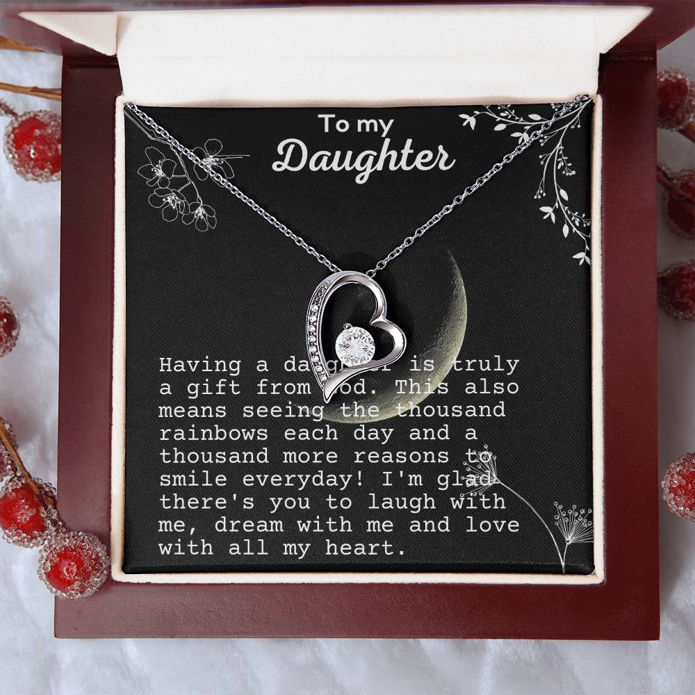 To My Daughter From Momdad 1 Forever Love Necklace