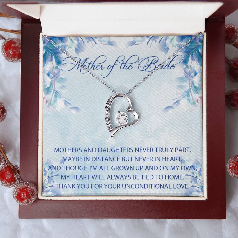 Mother Of The Bride Gift From Daughter Mother Of The Bride Wedding Gift Custom Mother Of The Bride Bride's Mother Forever Love Necklace Forever Love Necklace